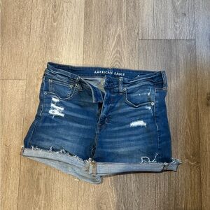 American Eagle Outfitters Blue Denim Women's Shorts Midi Size 12